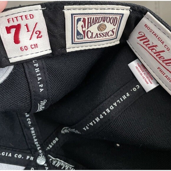 VTG San Antonio Spurs Mitchell & Ness Hardwood Classic Fitted 7 1/2 Never Worn - Picture 7 of 8